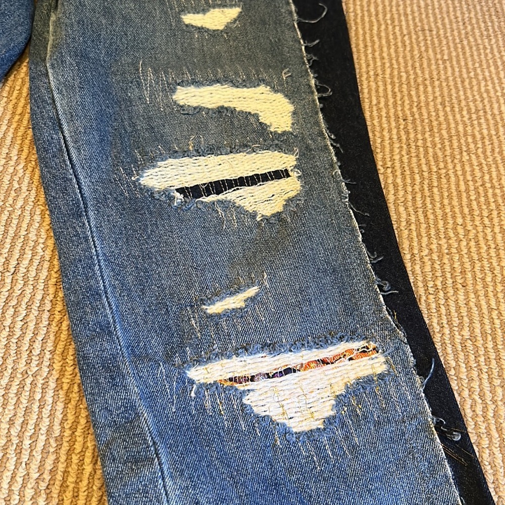 Blanknyc Crop Girlfriend Patchwork Distressed Cro… - image 5